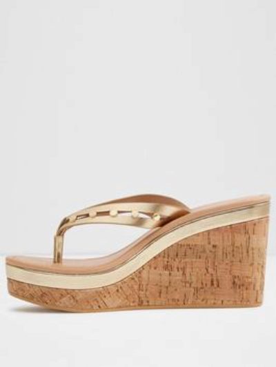 Aldo Costalpino Thong Eva Wedge - Gold